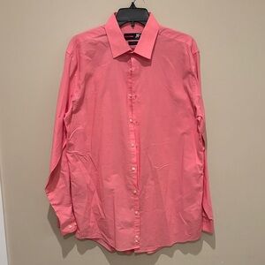 JM Collection Men's Coral-Pink Dress Shirt